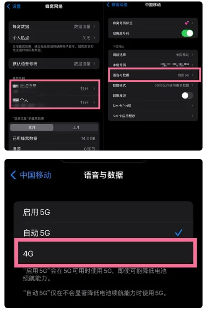 岳麓苹果手机维修分享iPhone14如何切换4G/5G? iPhone14 5G网络切换方法 